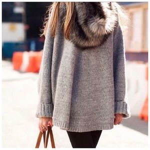 Aerie Sweatshirt with Fur Hood